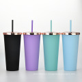 Hot selling 22oz Double wall AS water bottle new fun colors water bottle brief high grade wholesale matte color with lid